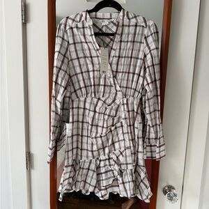 Veronica Beard White Multi Plaid Dress NWT